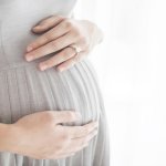 Closeup photo of pregnant woman